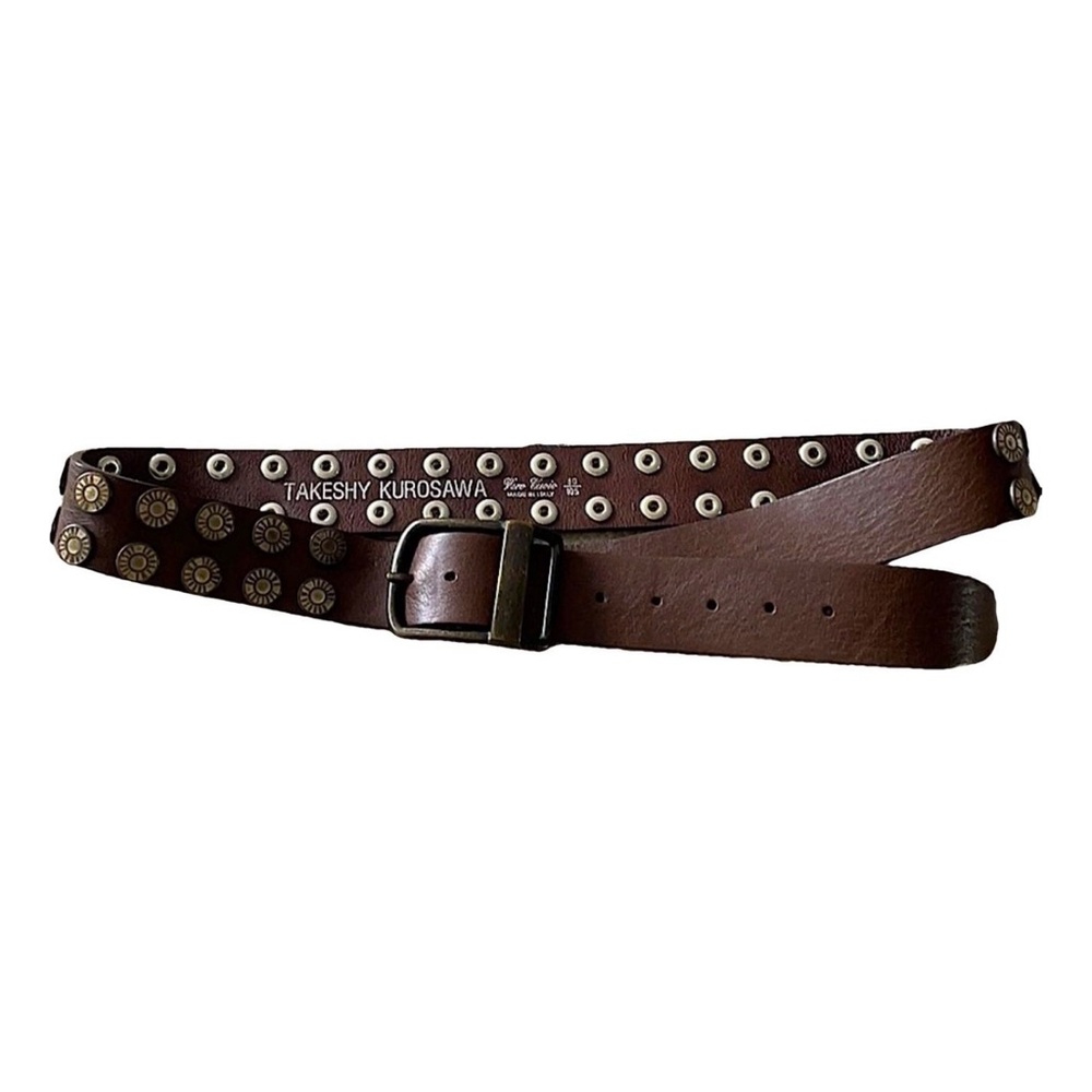 Takeshy Kurosawa Leather Belt – 48.5” – Authentic Designer Men’s Belt
